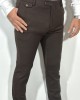 Slim Fit Klasik Cepli Pantolon Kahverengi