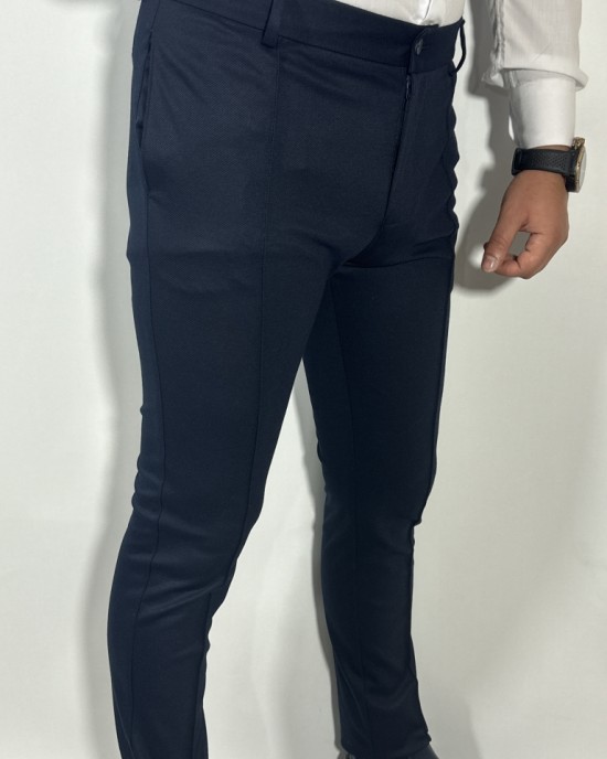 Slim Fit Spor Klasik Pantolon Lacivert