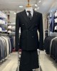 İtalyan Kesim Kruvaze Kırlangıç Yaka Takım Elbise Siyah